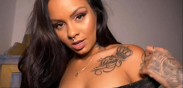  Tattooed amateur latina hottie horny blowjob and sex on camera